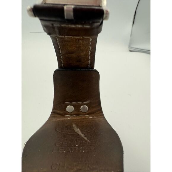 Fossil Mens Brown Leather Cuff Coachman Chronograph Quartz Stainless Steel Watch - Picture 7 of 7